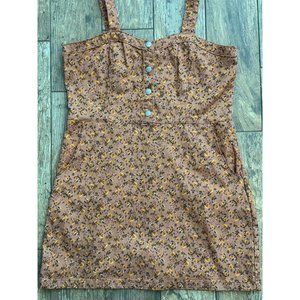 No Boundaries Dress XXXL Denim Orange Flower